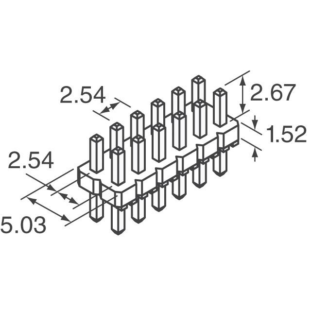 TLW-112-05-G-D Samtec Inc.  Headers Male Pins